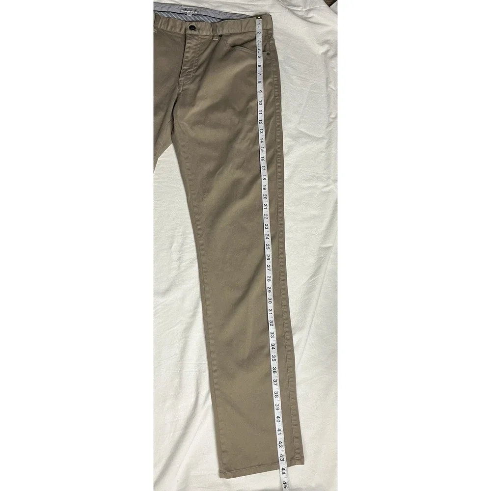 Peter Millar Mens Tan Straight 5 Pockets Pants Size 35x33.5 Cotton Blend
